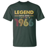 June 60th Birthday T Shirt Legends Since June 1966 Retro Bday