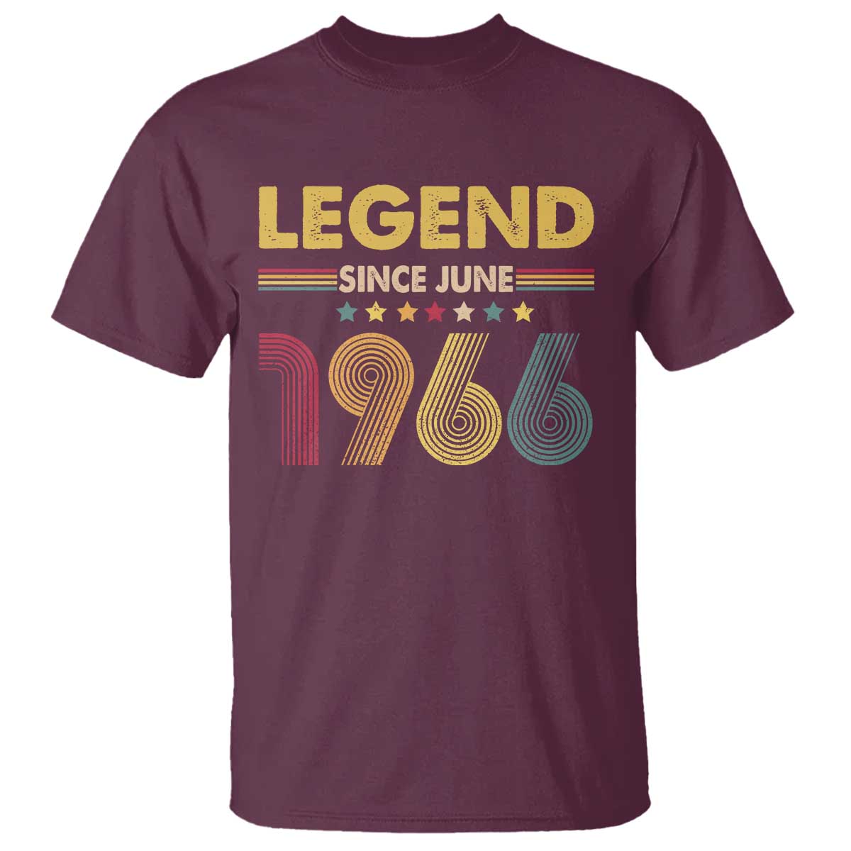 June 60th Birthday T Shirt Legends Since June 1966 Retro Bday