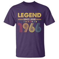 June 60th Birthday T Shirt Legends Since June 1966 Retro Bday