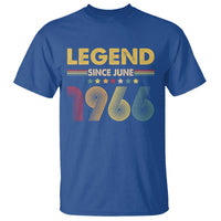 June 60th Birthday T Shirt Legends Since June 1966 Retro Bday