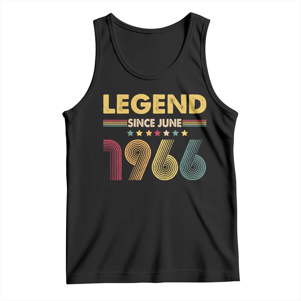 June 60th Birthday Tank Top Legends Since June 1966 Retro Bday