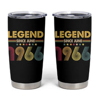 June 60th Birthday Tumbler Cup Legends Since June 1966 Retro Bday