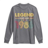 June 40th Birthday Long Sleeve Shirt Legends Since June 1986 Retro Bday