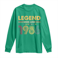 June 40th Birthday Long Sleeve Shirt Legends Since June 1986 Retro Bday