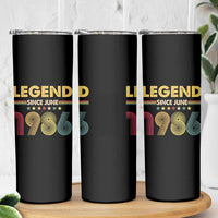 June 40th Birthday Skinny Tumbler Legends Since June 1986 Retro Bday