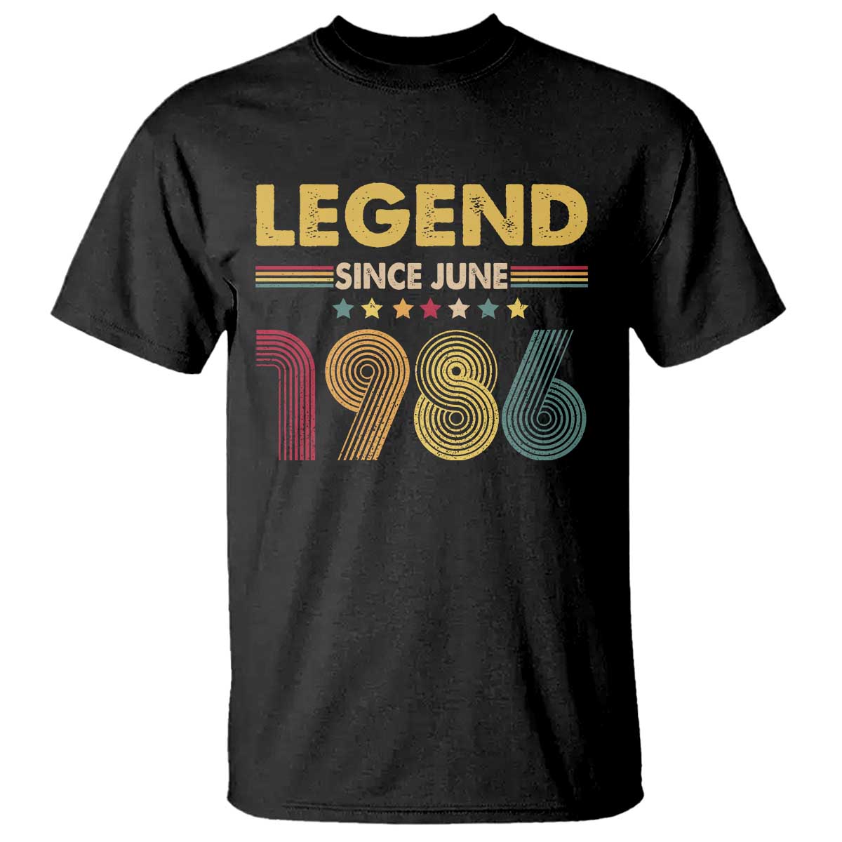 June 40th Birthday T Shirt Legends Since June 1986 Retro Bday