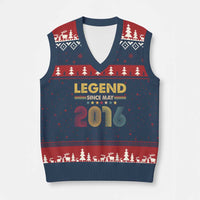 May 10th Birthday V-Neck Knit Sweater Vest Legends Since May 2016 Retro Bday
