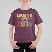 May 10th Birthday T Shirt For Kid Legends Since May 2016 Retro Bday