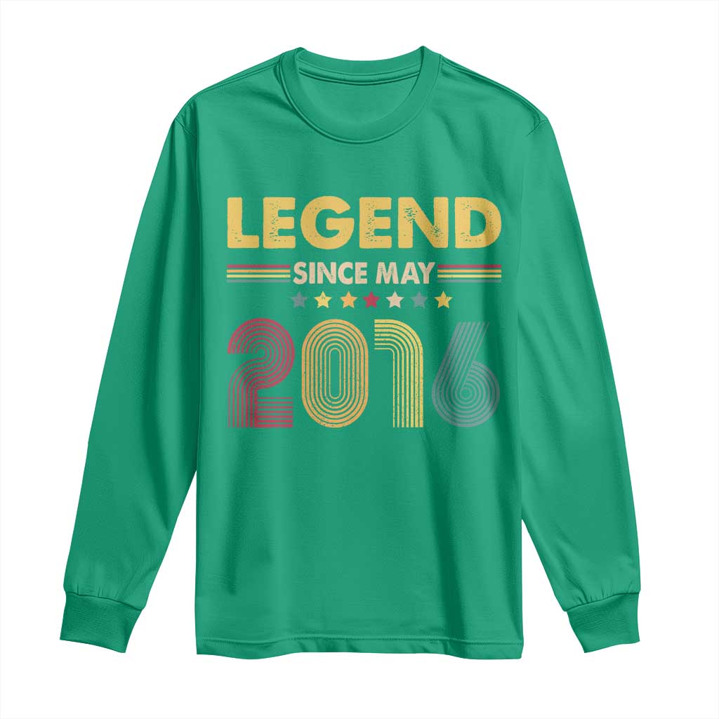 May 10th Birthday Long Sleeve Shirt Legends Since May 2016 Retro Bday