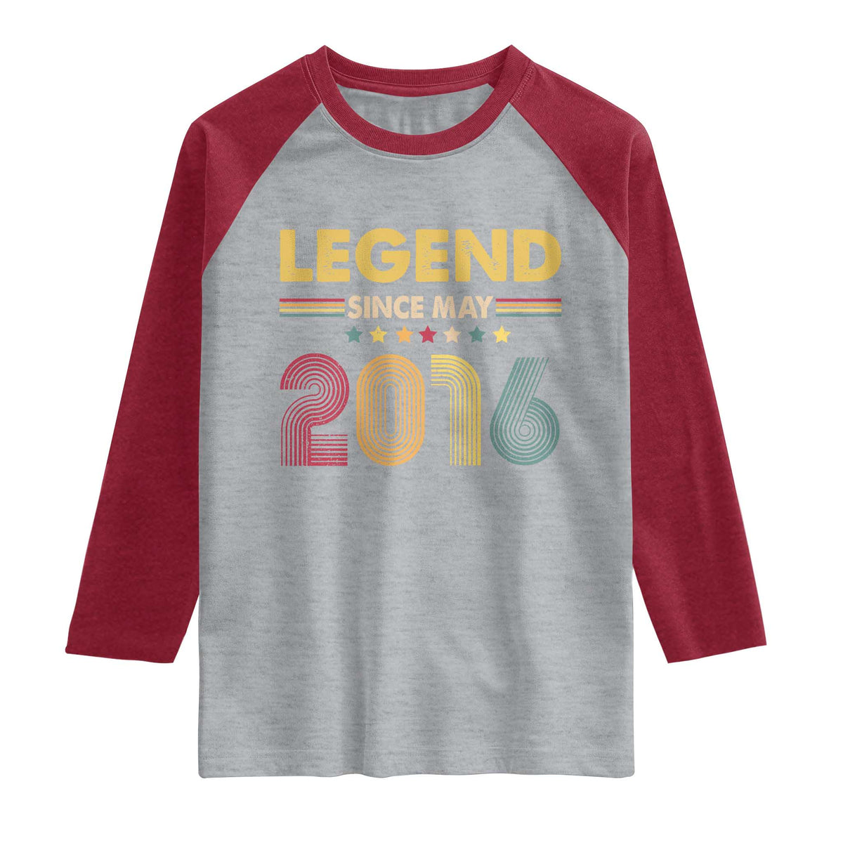 May 10th Birthday Raglan Shirt Legends Since May 2016 Retro Bday