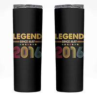 May 10th Birthday Skinny Tumbler Legends Since May 2016 Retro Bday