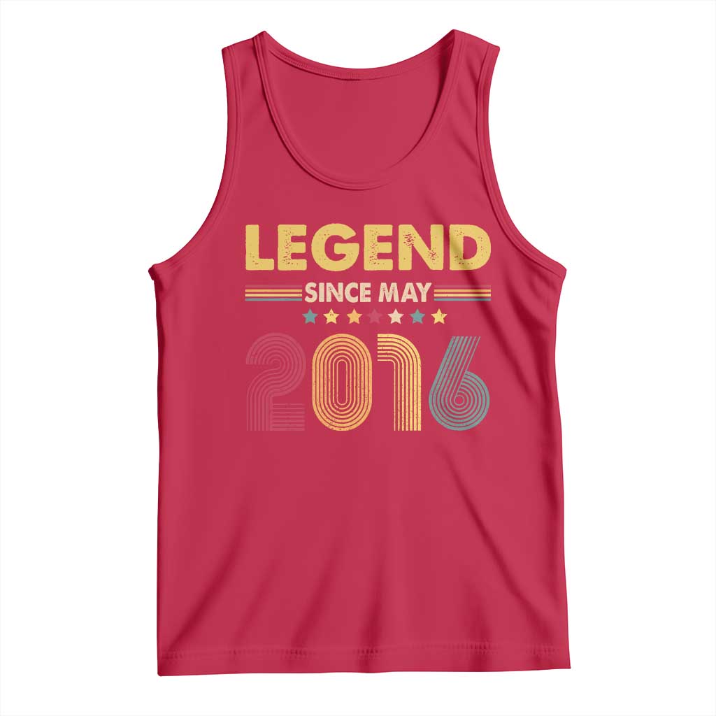 May 10th Birthday Tank Top Legends Since May 2016 Retro Bday
