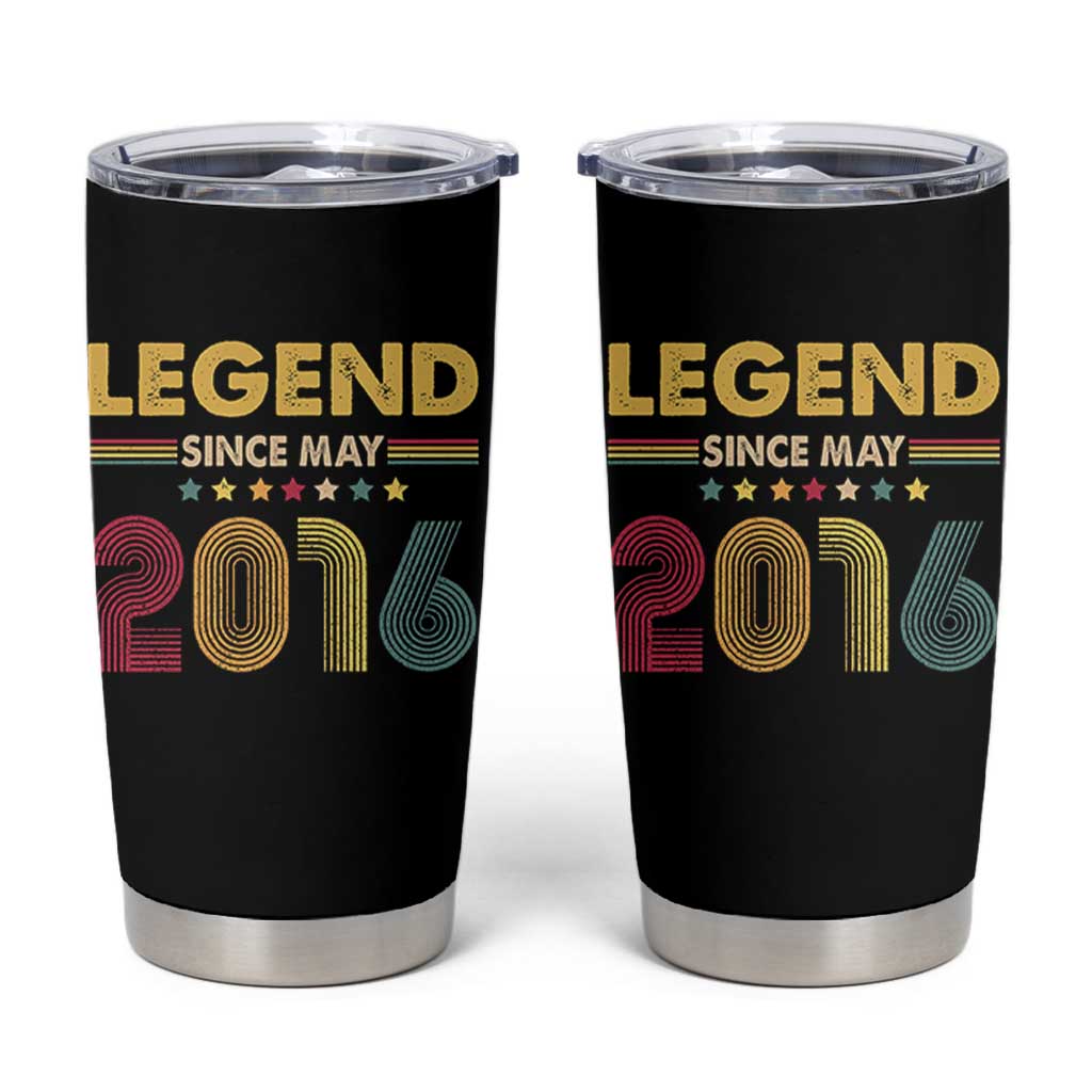 May 10th Birthday Tumbler Cup Legends Since May 2016 Retro Bday