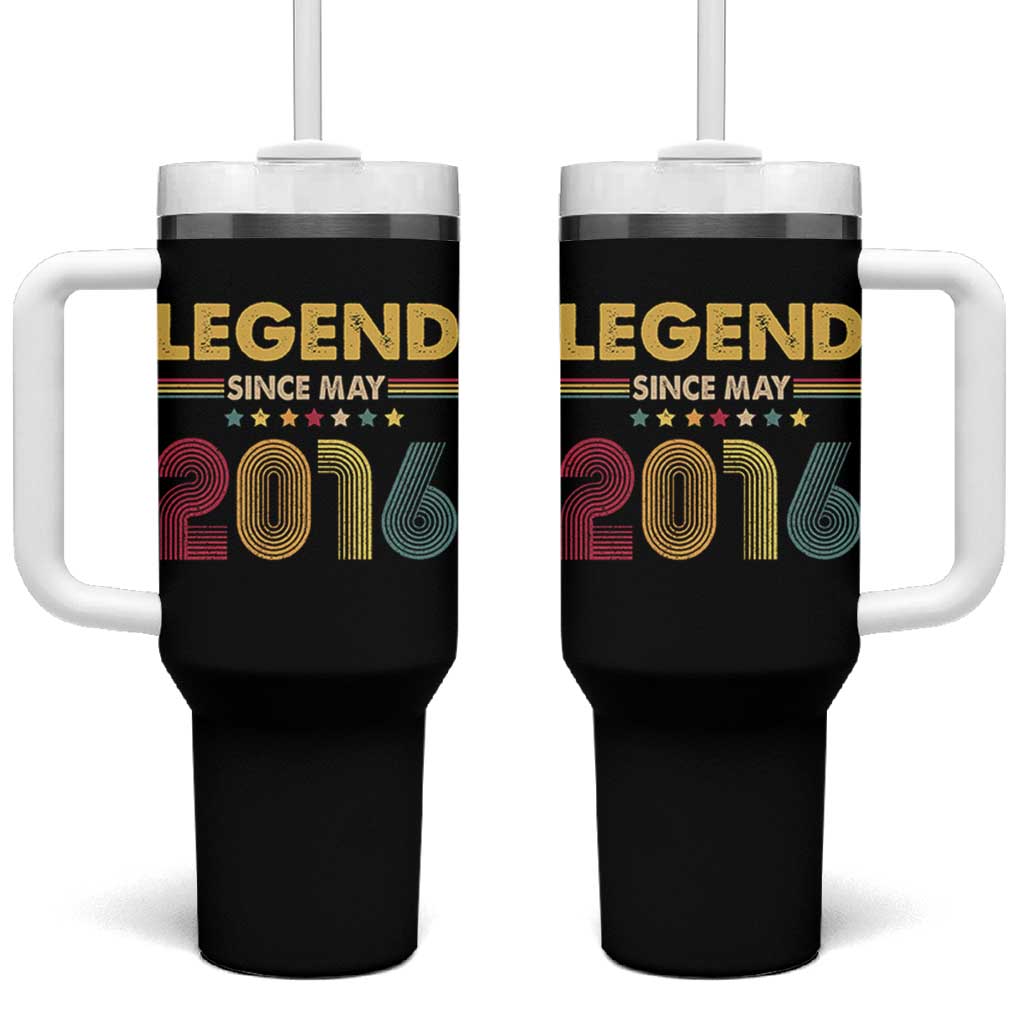 May 10th Birthday Tumbler With Handle Legends Since May 2016 Retro Bday