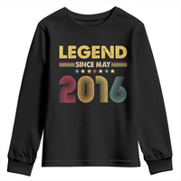 May 10th Birthday Youth Sweatshirt Legends Since May 2016 Retro Bday