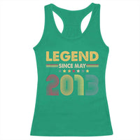 May 13th Birthday Racerback Tank Top Legends Since May 2013 Retro Bday