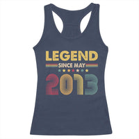 May 13th Birthday Racerback Tank Top Legends Since May 2013 Retro Bday