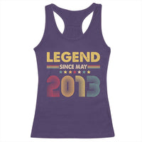 May 13th Birthday Racerback Tank Top Legends Since May 2013 Retro Bday