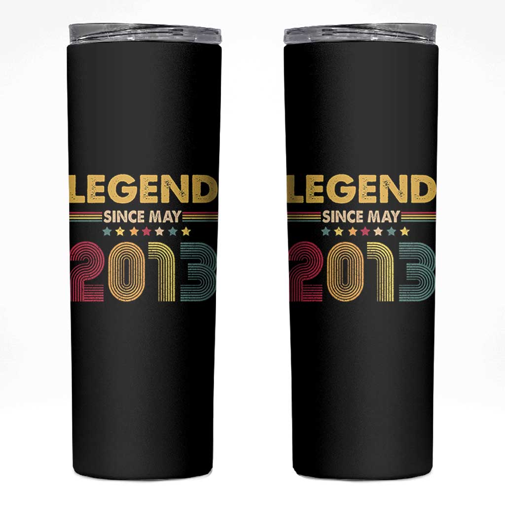 May 13th Birthday Skinny Tumbler Legends Since May 2013 Retro Bday