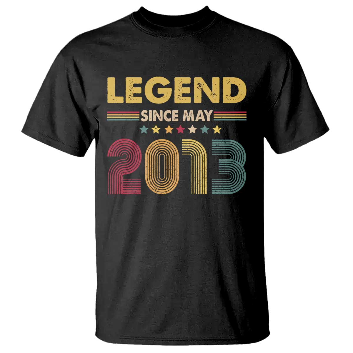 May 13th Birthday T Shirt Legends Since May 2013 Retro Bday