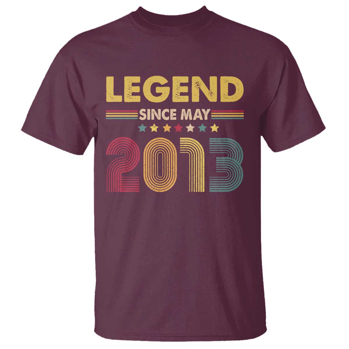 May 13th Birthday T Shirt Legends Since May 2013 Retro Bday