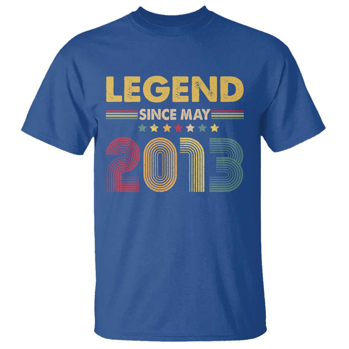 May 13th Birthday T Shirt Legends Since May 2013 Retro Bday
