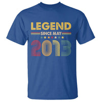 May 13th Birthday T Shirt Legends Since May 2013 Retro Bday