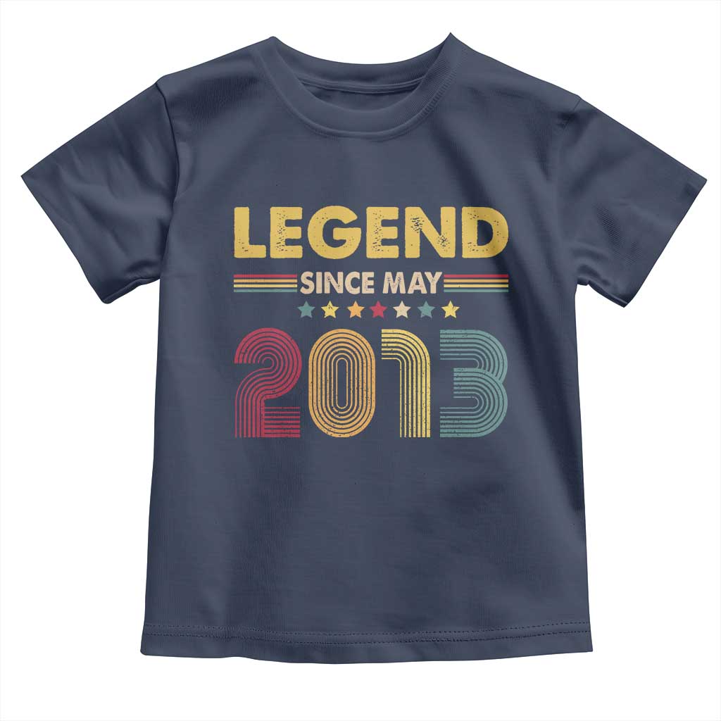 May 13th Birthday Toddler T Shirt Legends Since May 2013 Retro Bday