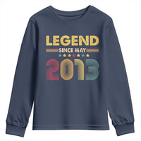 May 13th Birthday Youth Sweatshirt Legends Since May 2013 Retro Bday