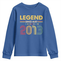 May 13th Birthday Youth Sweatshirt Legends Since May 2013 Retro Bday