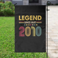 May 16th Birthday Garden Flag Legends Since May 2010 Retro Bday