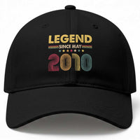 May 16th Birthday Baseball Cap Legends Since May 2010 Retro Bday