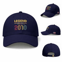 May 16th Birthday Baseball Cap Legends Since May 2010 Retro Bday