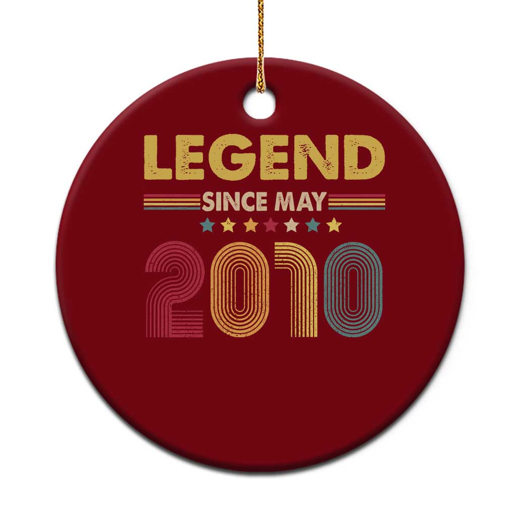 May 16th Birthday Ceramic Ornament Legends Since May 2010 Retro Bday