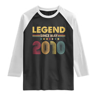 May 16th Birthday Raglan Shirt Legends Since May 2010 Retro Bday