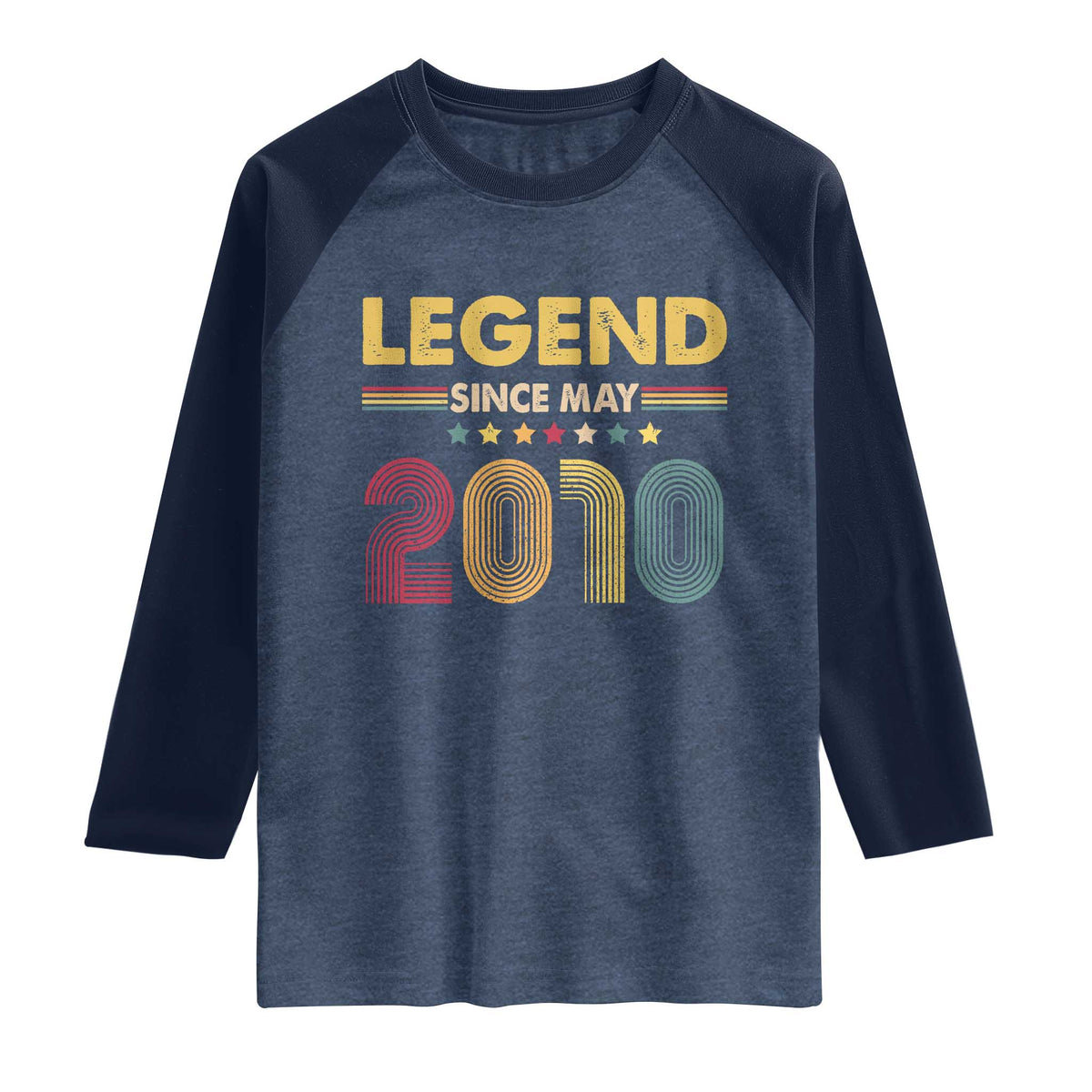 May 16th Birthday Raglan Shirt Legends Since May 2010 Retro Bday