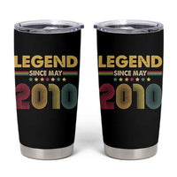 May 16th Birthday Tumbler Cup Legends Since May 2010 Retro Bday