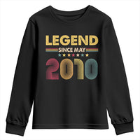 May 16th Birthday Youth Sweatshirt Legends Since May 2010 Retro Bday