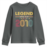 May 16th Birthday Youth Sweatshirt Legends Since May 2010 Retro Bday
