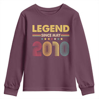 May 16th Birthday Youth Sweatshirt Legends Since May 2010 Retro Bday