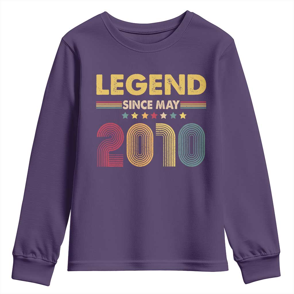 May 16th Birthday Youth Sweatshirt Legends Since May 2010 Retro Bday