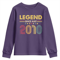 May 16th Birthday Youth Sweatshirt Legends Since May 2010 Retro Bday
