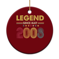May 18th Birthday Ceramic Ornament Legends Since May 2008 Retro Bday