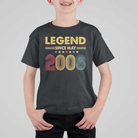 May 18th Birthday T Shirt For Kid Legends Since May 2008 Retro Bday