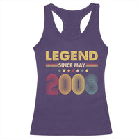May 18th Birthday Racerback Tank Top Legends Since May 2008 Retro Bday