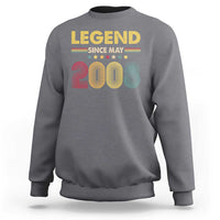 May 18th Birthday Sweatshirt Legends Since May 2008 Retro Bday