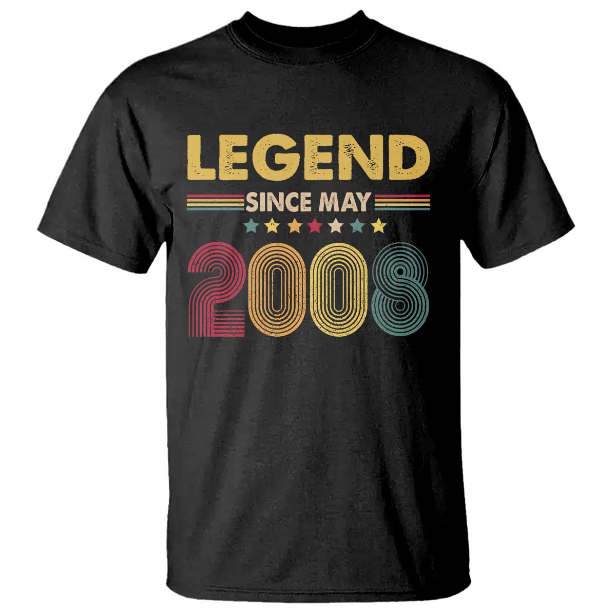 May 18th Birthday T Shirt Legends Since May 2008 Retro Bday