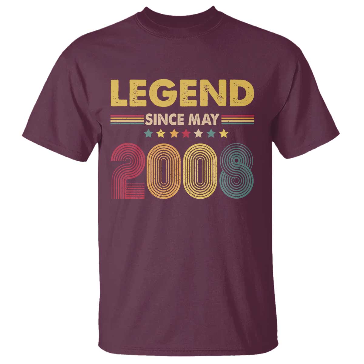 May 18th Birthday T Shirt Legends Since May 2008 Retro Bday