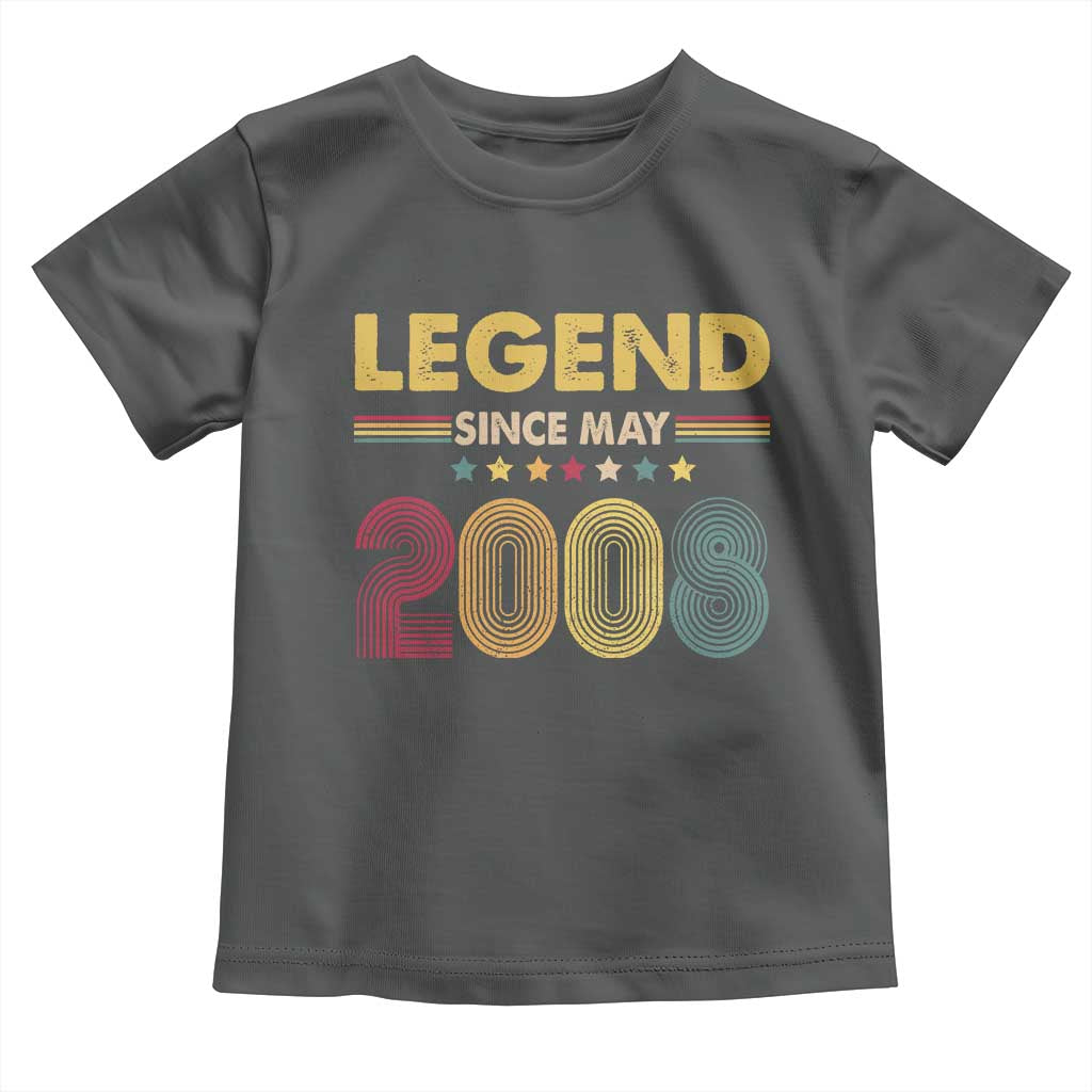 May 18th Birthday Toddler T Shirt Legends Since May 2008 Retro Bday