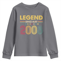 May 18th Birthday Youth Sweatshirt Legends Since May 2008 Retro Bday